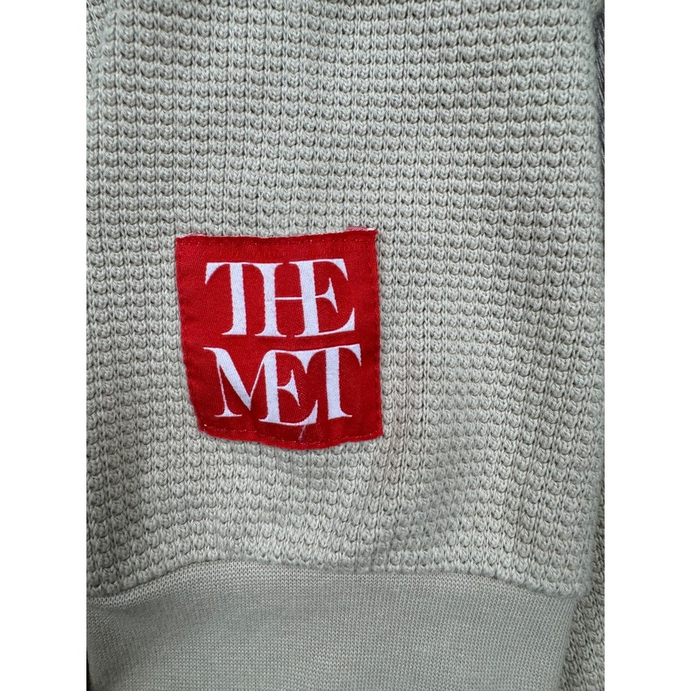 The Met PacSun Los Angeles Men's XL Waffle Knit Long Sleeve Shirt Cream 3269 - Picture 5 of 6